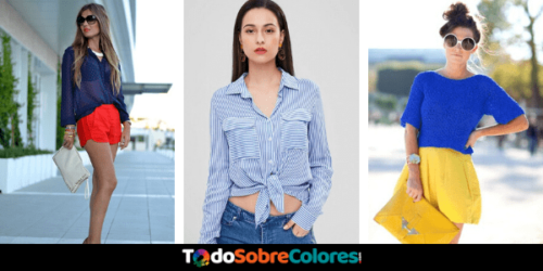 con que combina el color azul