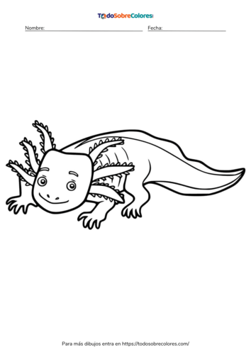 Dibujos para colorear de ajolotes