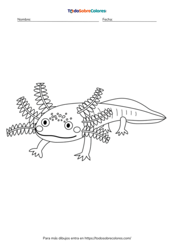 Dibujos para colorear de ajolotes