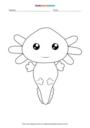 Dibujos para colorear de ajolotes