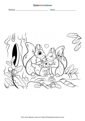Dibujos de ardillas para colorear