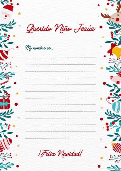 cartas para el niño jesus