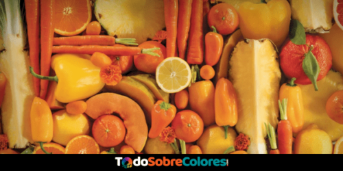 frutas y verduras color naranja